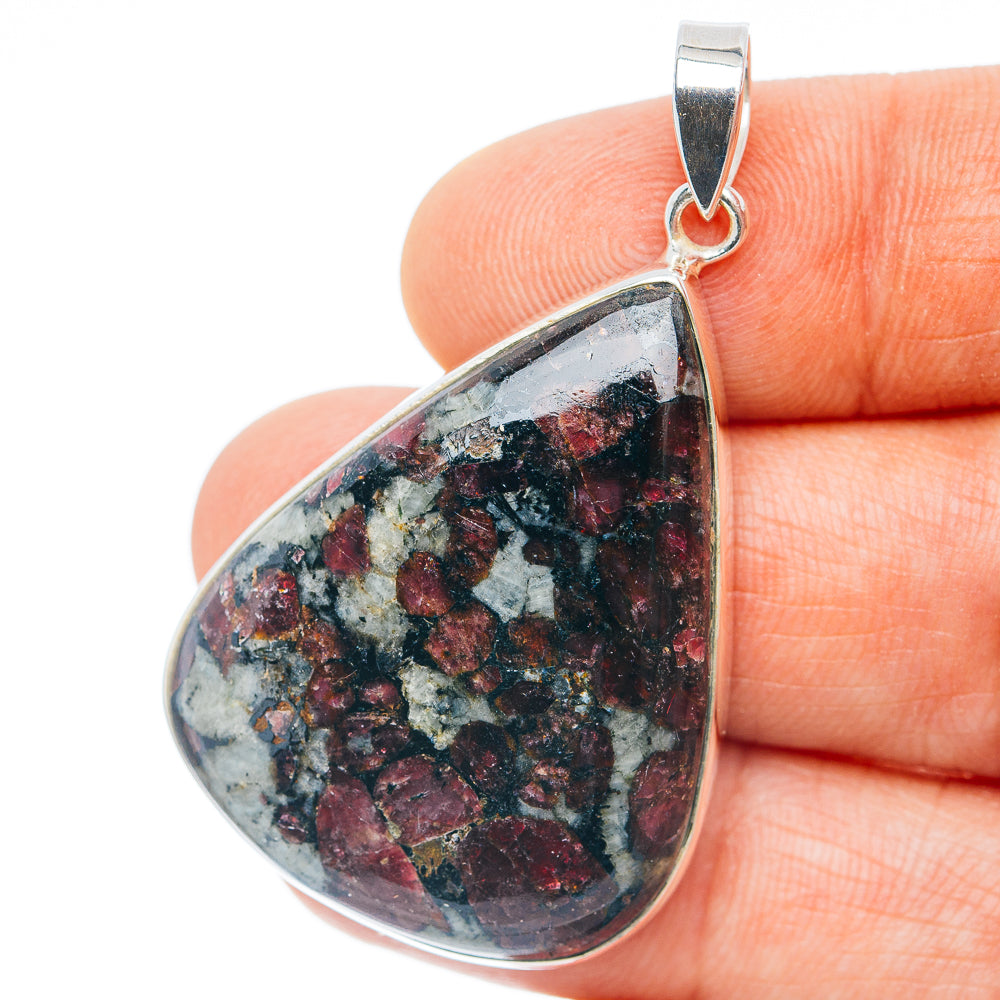 Premium Eudialyte Pendant 2" (.925 Sterling Silver)
