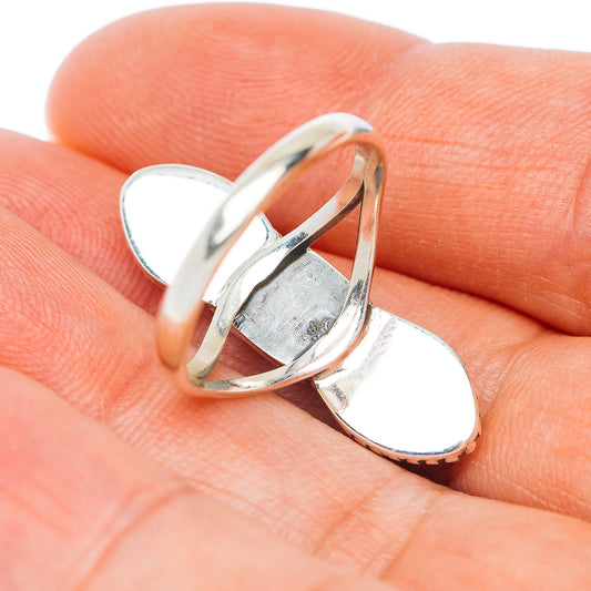 Spiderweb Turquoise Ring Size 8 (.925 Sterling Silver)