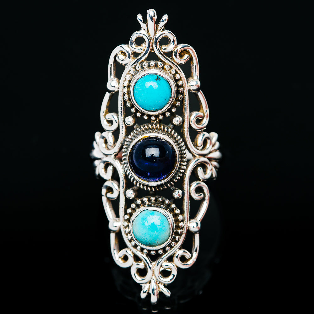 Premium Iolite, Sleeping Beauty Turquoise Ring (.925 Sterling Silver)
