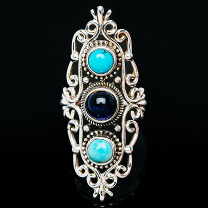 Premium Iolite, Sleeping Beauty Turquoise Ring (.925 Sterling Silver)