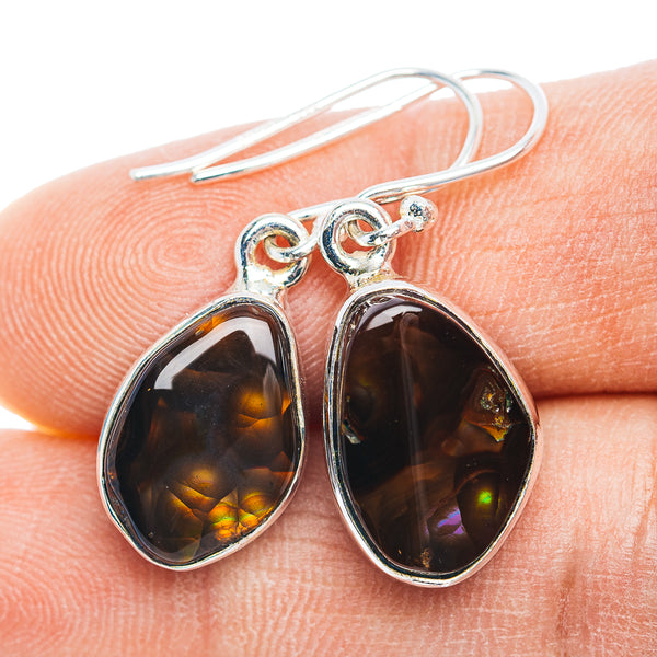 Premium Mexican Fire Agate Earrings 1 1/4" (.925 Sterling Silver)
