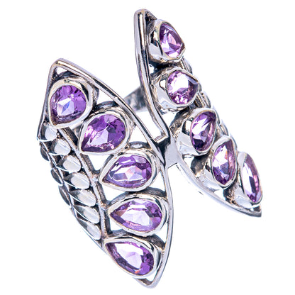 Large Faceted Amethyst Ring Size 7 (925 Sterling Silver) R144486