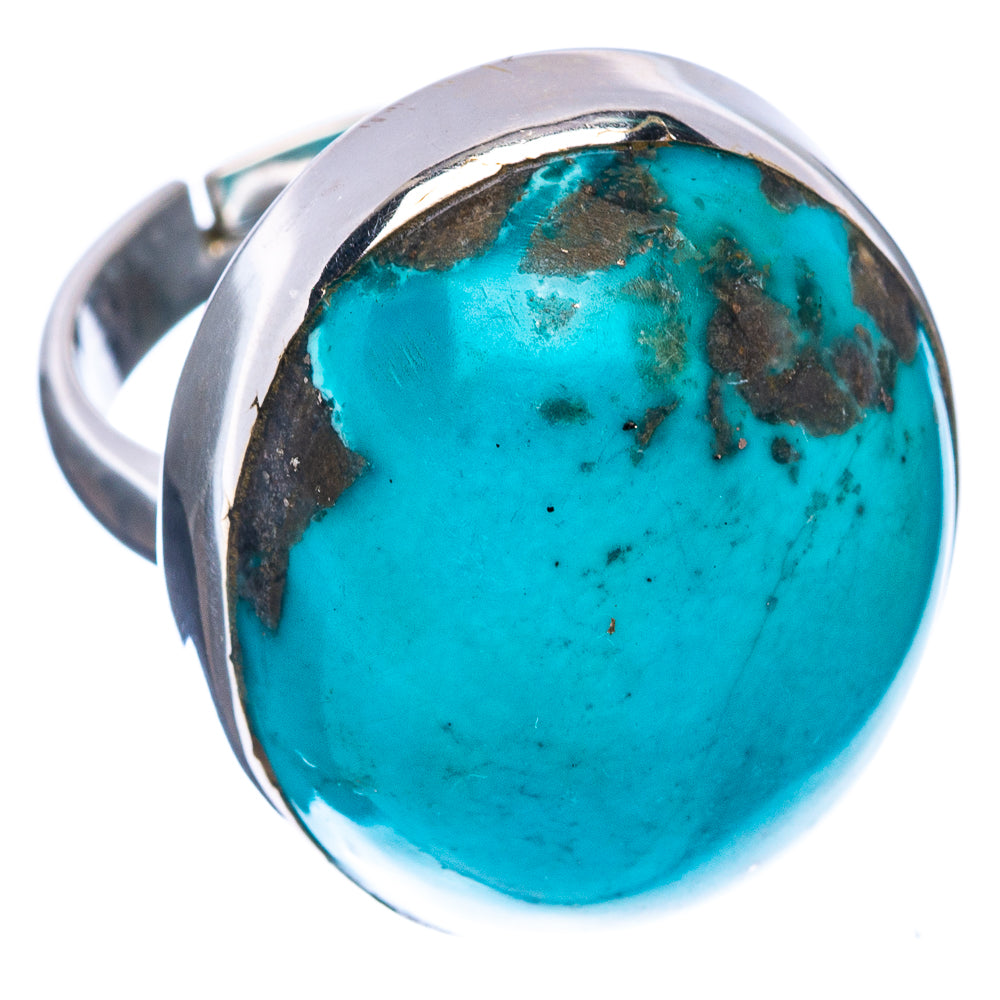 Premium Persian Turquoise Ring Size 7 Adjustable (.925 Sterling Silver)