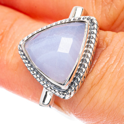 Premium Blue Lace Agate Ring Size 6 (925 Sterling Silver) R3593