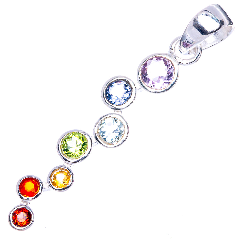 Rainbow Chakra Pendant 1 7/8" (925 Sterling Silver) P41866