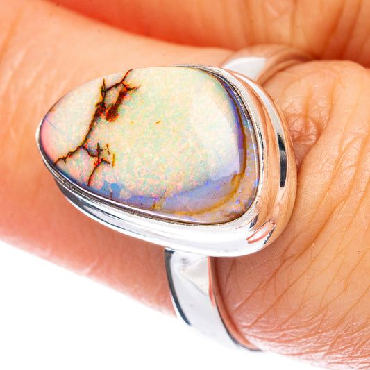 Rare Sterling Opal Ring Size 7.5 (925 Sterling Silver) R2832