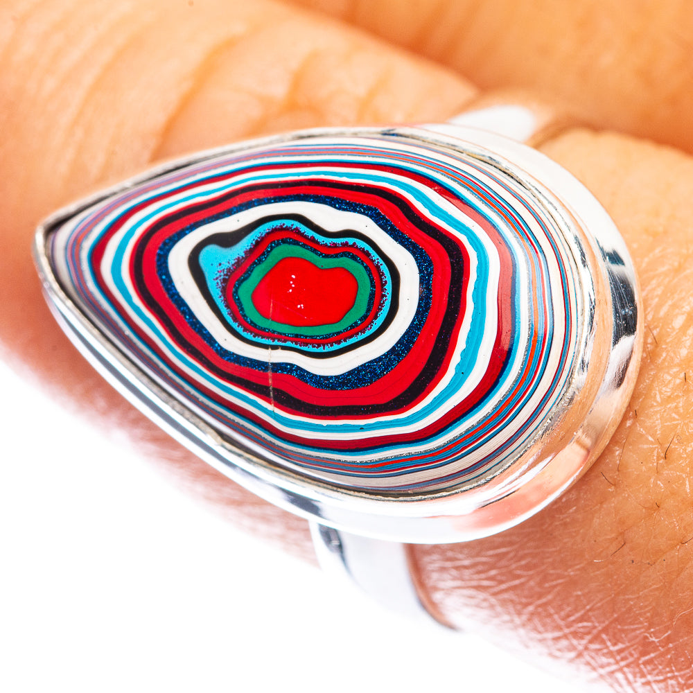 Fordite Ring Size 8.5 (925 Sterling Silver) R142425
