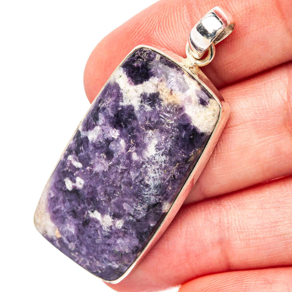 Lepidolite Pendant 1 7/8" (.925 Sterling Silver)