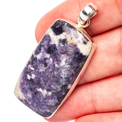 Lepidolite Pendant 1 7/8" (.925 Sterling Silver)