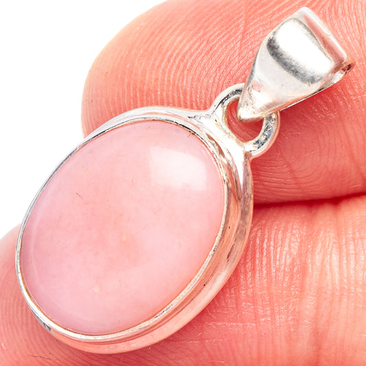 Pink Opal Pendant 1 1/8" (925 Sterling Silver) P44283