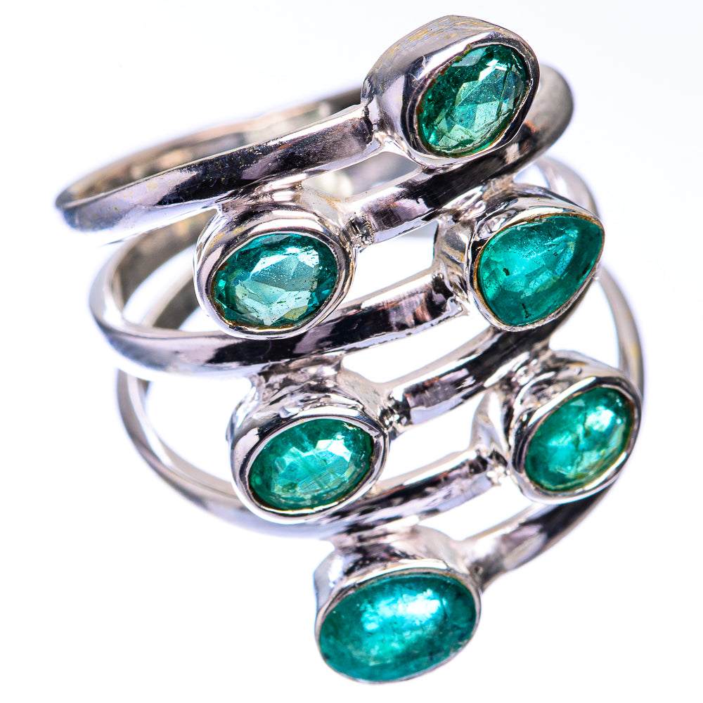 Zambian Emerald Ring Size 7.25 (925 Sterling Silver) R140682