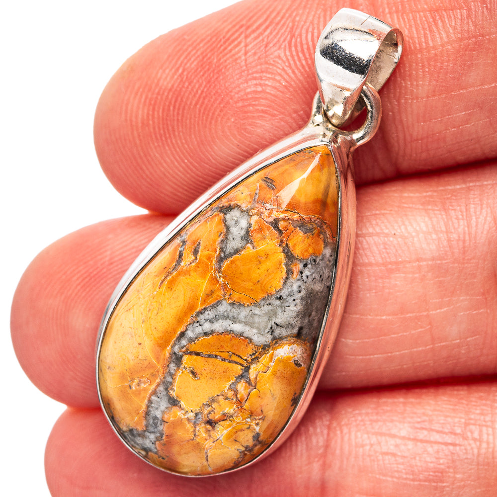 Maligano Jasper Pendant 1 5/8" (.925 Sterling Silver)