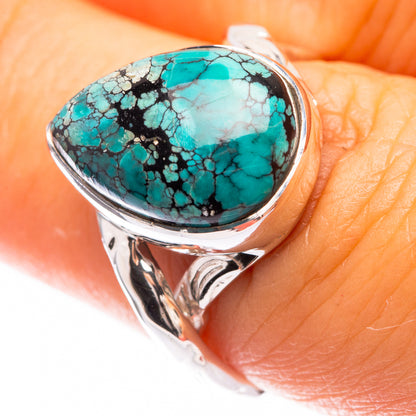 Premium Tibetan Turquoise Ring Size 7 (925 Sterling Silver) R141736