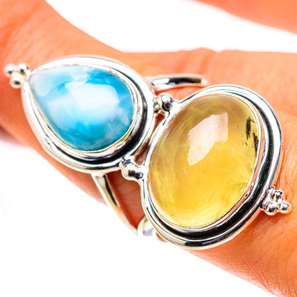 Large Prehnite, Larimar Ring Size 8.25 (925 Sterling Silver) RING138647