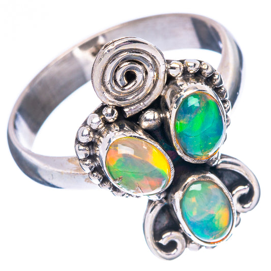 Rare Ethiopian Opal Ring Size 8 (925 Sterling Silver) R4434