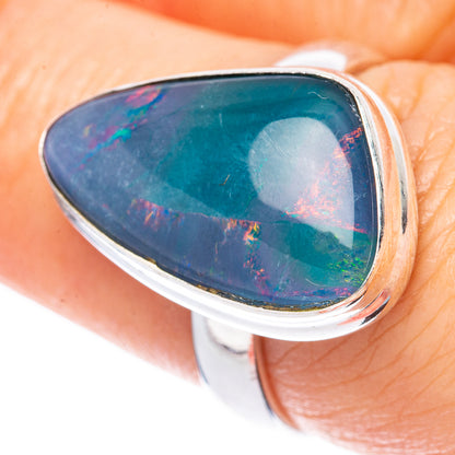 Rare Triplet Opal Ring Size 7.5 (925 Sterling Silver) R2072