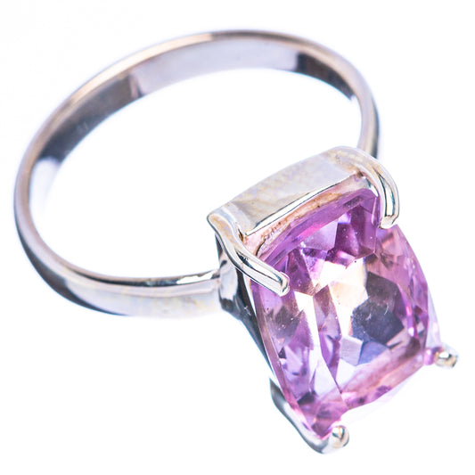 Faceted Amethyst Ring Size 7.25 (925 Sterling Silver) R4593