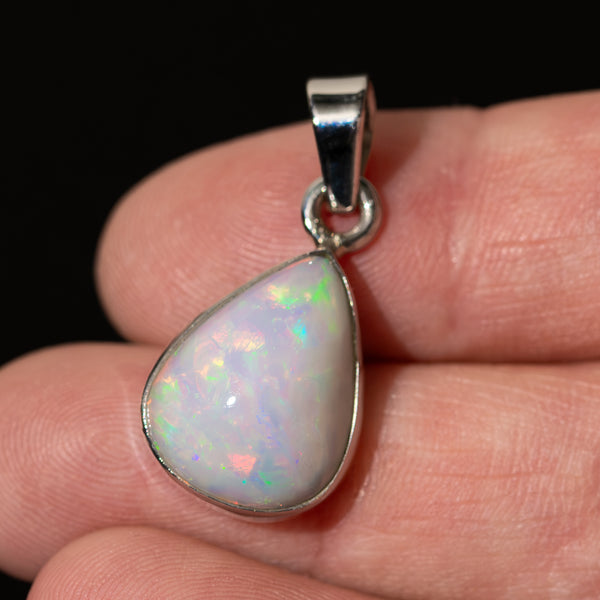 Premium Ethiopian Opal Pendant 1 1/8" (.925 Sterling Silver)