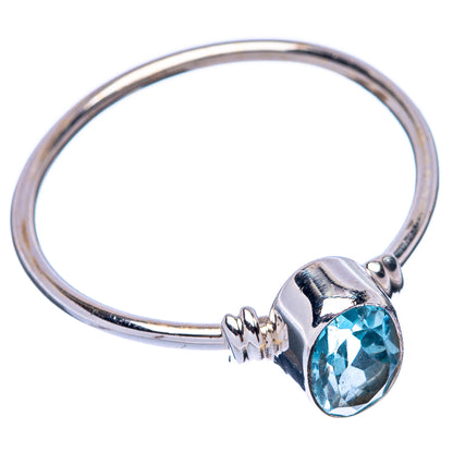 Blue Topaz Dainty Ring Size 8.25 (925 Sterling Silver) R145810