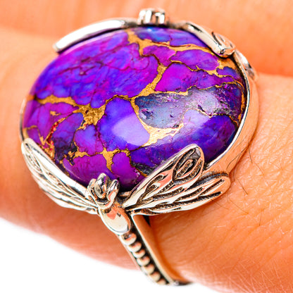 Purple Copper Composite Turquoise Ring Size 8 (925 Sterling Silver) RING139776