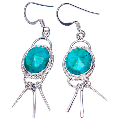 Premium Blue Chalcedony 925 Sterling Silver Earrings 2" Ana Co E1329