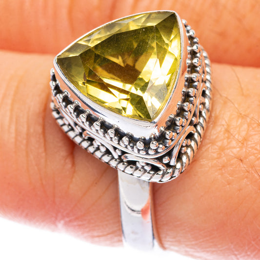 Faceted Citrine Ring Size 7.75 (925 Sterling Silver) R144599