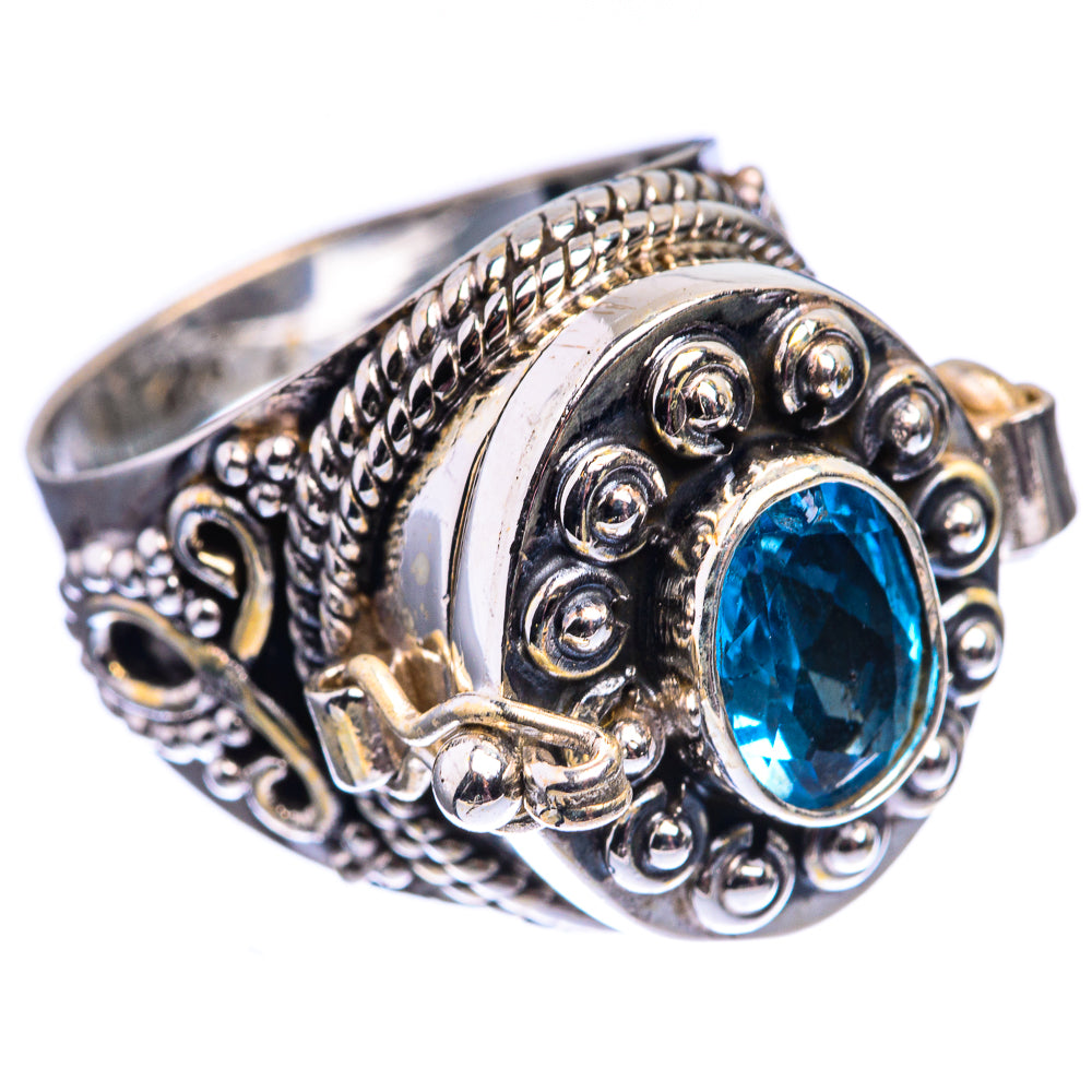 Poison Blue Topaz Ring Size 5.5 (925 Sterling Silver) R142145