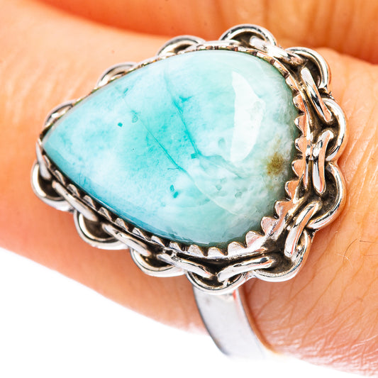 Larimar Ring Size 7.75 (925 Sterling Silver) R4471