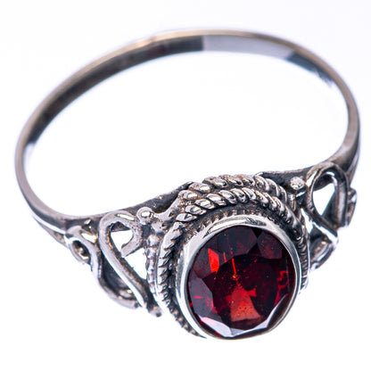 Garnet Dainty Ring Size 7.5 (925 Sterling Silver) R145267
