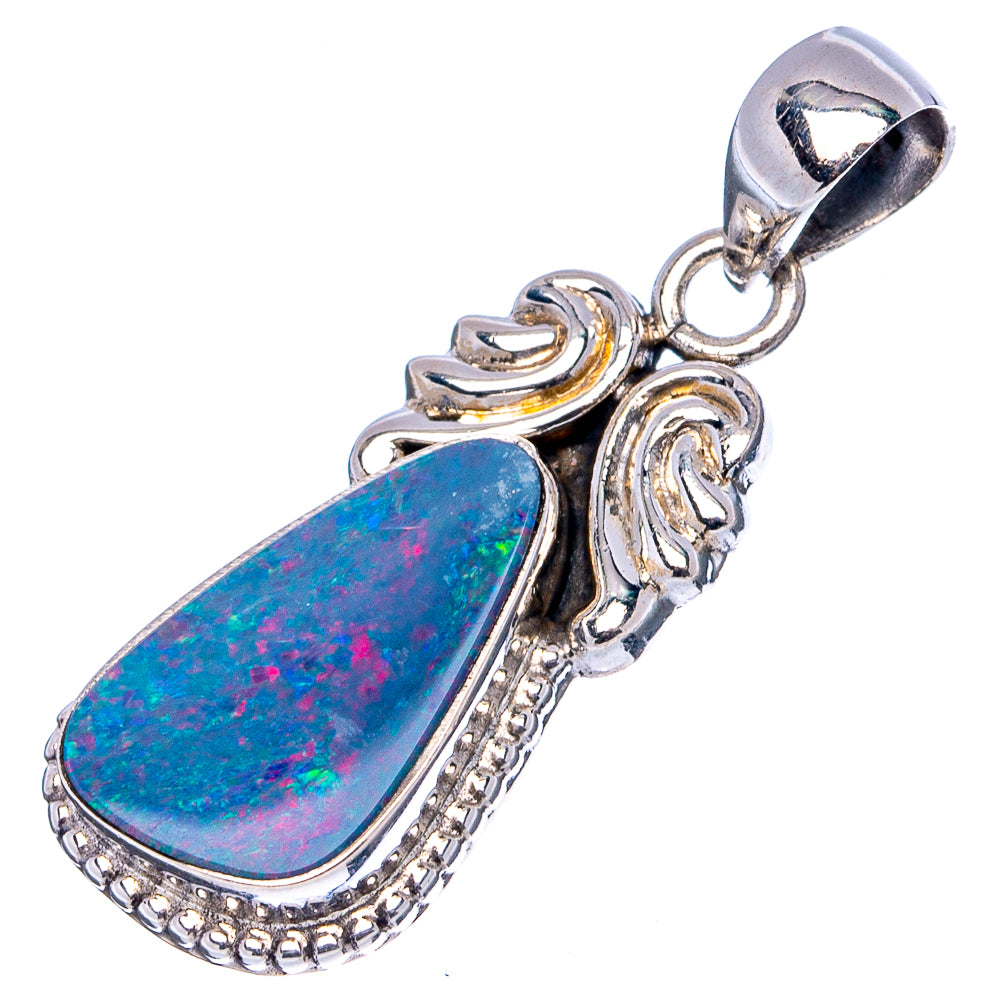 Rare Rare Doublet Opal Pendant 1 3/8" (.925 Sterling Silver)