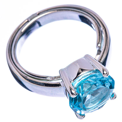 Rare Blue Topaz Ring Size 7.75 (925 Sterling Silver) R145930
