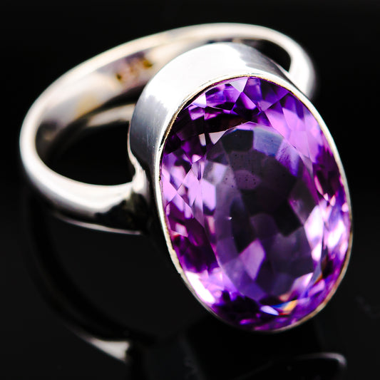 Premium Brazilian Amethyst Ring Size 6 Adjustable (.925 Sterling Silver)