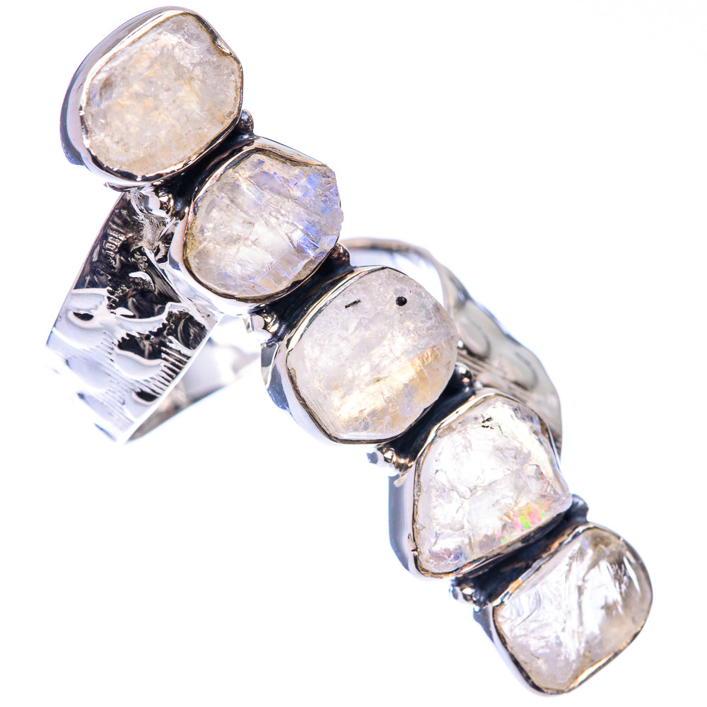 Signature Raw Rainbow Moonstone Ring Size 9 (925 Sterling Silver) R141725