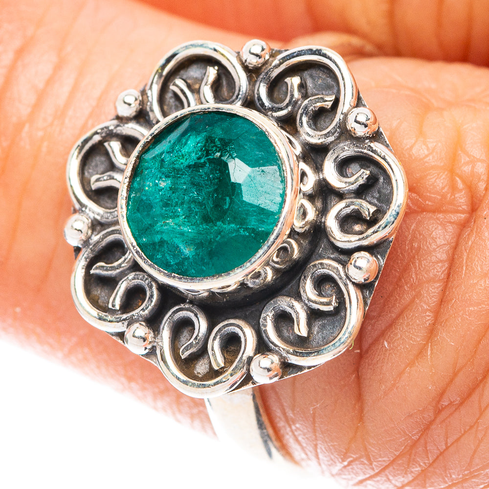 Green Sillimanite Ring Size 6.5 (925 Sterling Silver) R5655