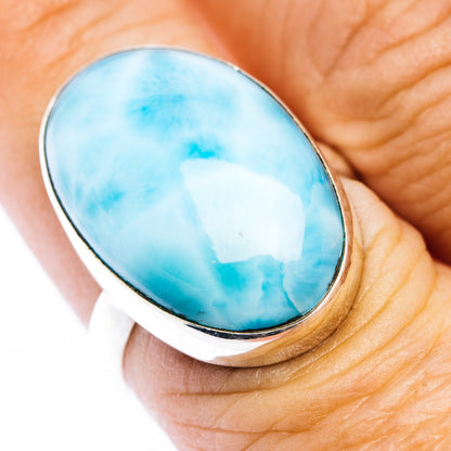 Larimar Ring Size 8 (.925 Sterling Silver)
