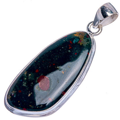 Bloodstone Pendant 1 7/8" (925 Sterling Silver) P39813