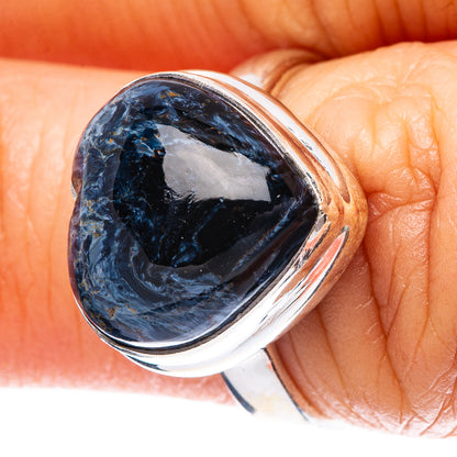 Pietersite Heart Ring Size 6 (925 Sterling Silver) R4193