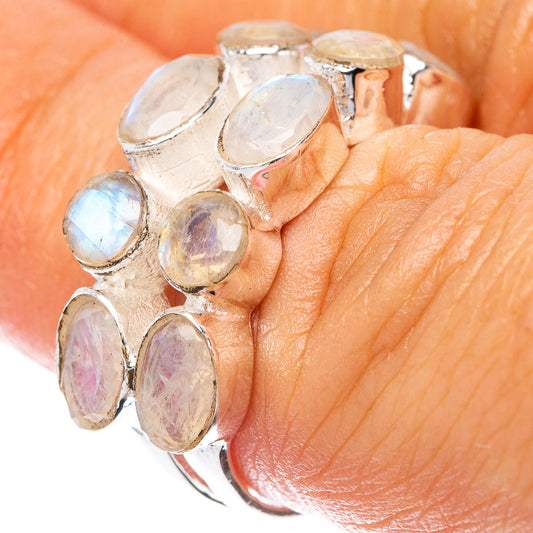 Rainbow Moonstone 925 Sterling Silver Ring Size 6.5 (925 Sterling Silver) R5442