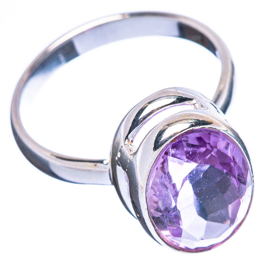 Faceted Amethyst Ring Size 8.75 (925 Sterling Silver) R4520