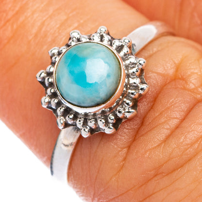 Larimar Dainty Ring Size 6 (925 Sterling Silver) R145418