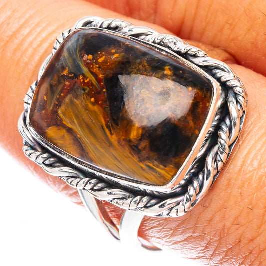 Golden Pietersite Ring Size 9.25 (925 Sterling Silver) R7173