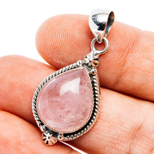 Premium Morganite Pendant 1 3/8" (.925 Sterling Silver)