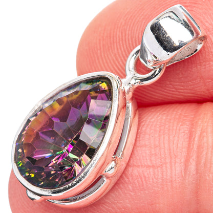 Value Mystic Topaz Pendant 1 1/8" (925 Sterling Silver) P42103
