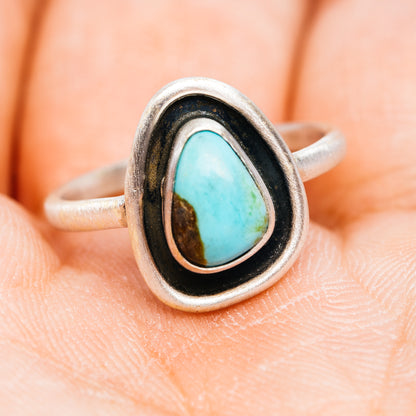 Southwestern Style Royston Turquoise Ring Size 6 (.925 Sterling Silver)