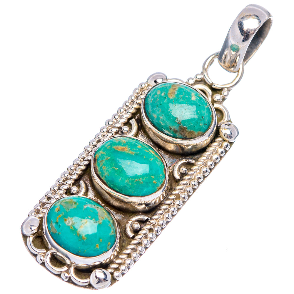 Mohave Turquoise Pendant 1 1/2" (.925 Sterling Silver)