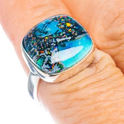 Sterling Opal Ring Size 8 (.925 Sterling Silver)