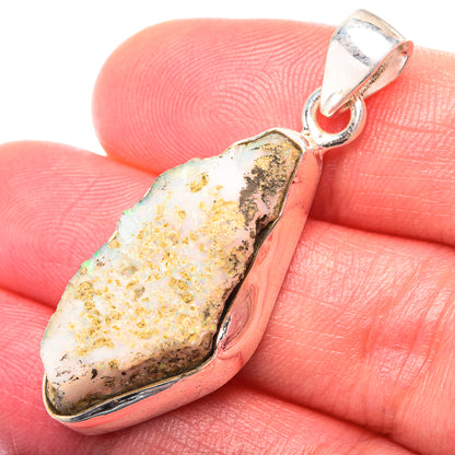 Raw Ethiopian Opal Pendant 1 5/8" (925 Sterling Silver) PD38529