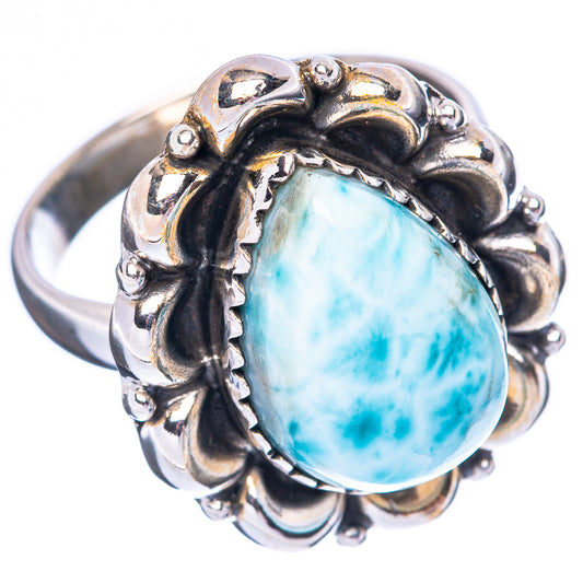 Larimar 925 Sterling Silver Ring Size 7.5 (925 Sterling Silver) R3893