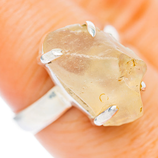 Libyan Desert Glass Ring Size 7.5 (.925 Sterling Silver)