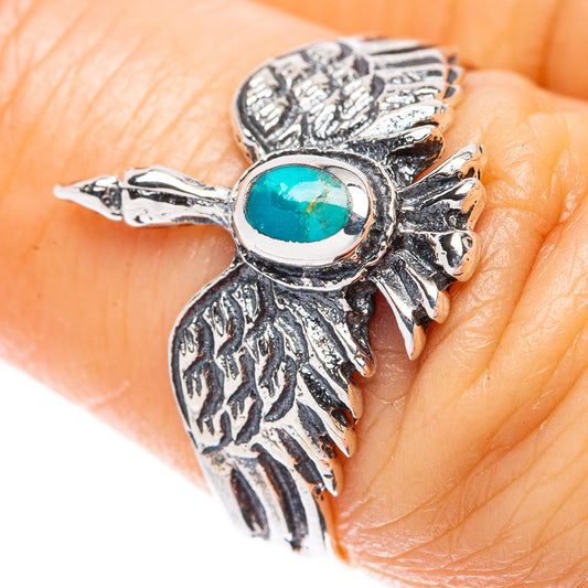 Rare Arizona Turquoise Bird Ring Size 6.5 (925 Sterling Silver) R2169